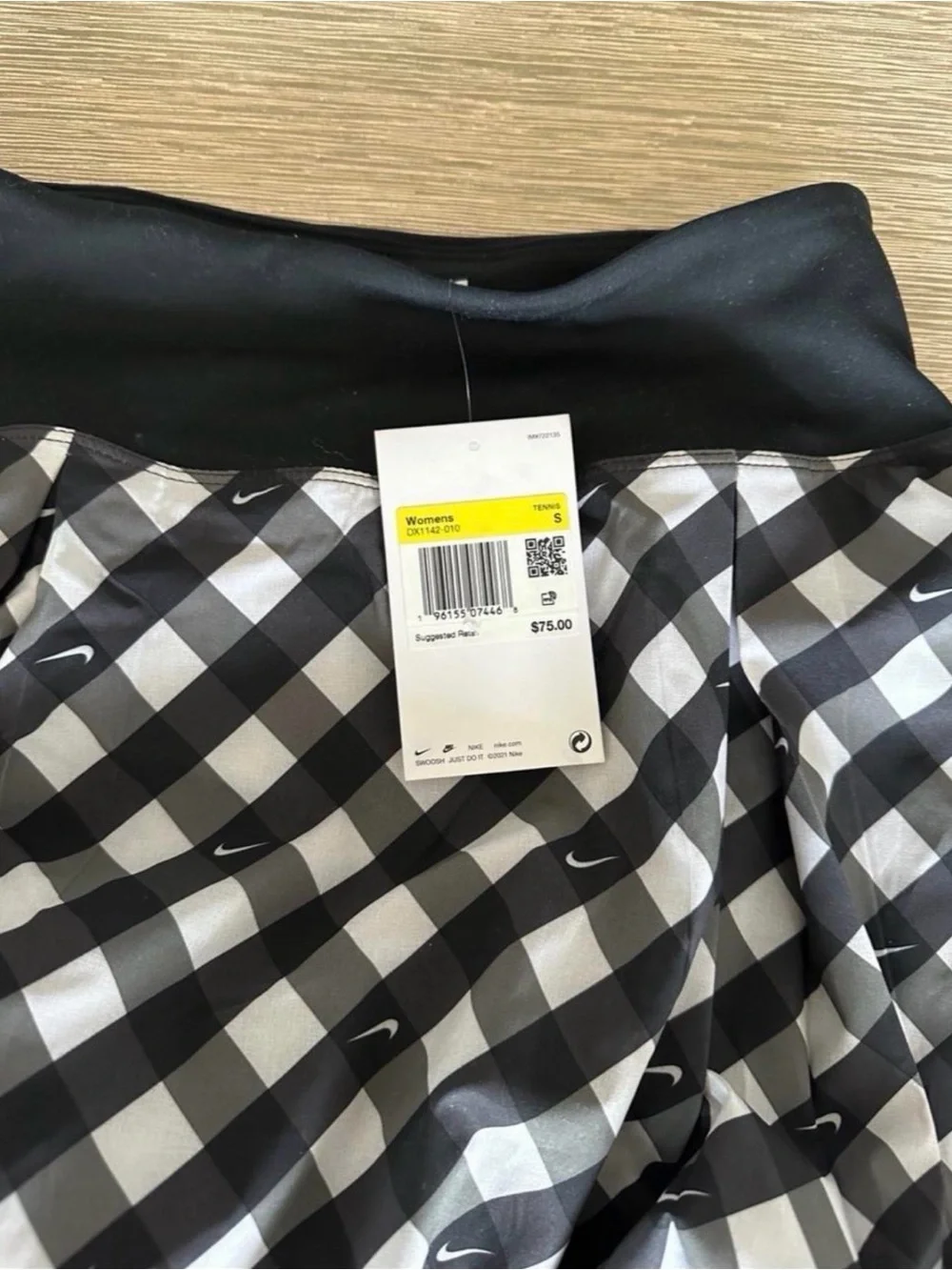 Nike Black and White Tennis Skirt